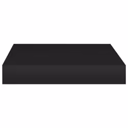 vidaXL 2x Floating Wall Shelves Black MDF Display Ledge Hanging CD Rack Board
