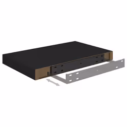 vidaXL Floating Wall Shelf Black 40x23x3.8 cm MDF Display Book Hanging Rack - Additional view 5