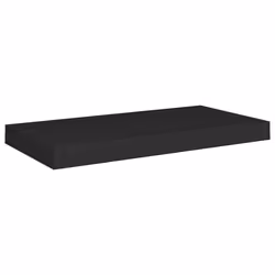 vidaXL 2x Floating Wall Shelves Black 50x23x3.8 cm MDF Display Bookcase Ledge