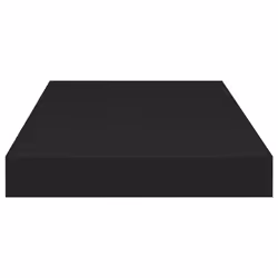 vidaXL 2x Floating Wall Shelves Black 50x23x3.8 cm MDF Display Bookcase Ledge - Additional view 5
