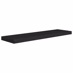vidaXL 4x Floating Wall Shelves Black 90x23.5x3.8 cm MDF Display Hanging Rack