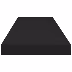 vidaXL 4x Floating Wall Shelves Black 90x23.5x3.8 cm MDF Display Hanging Rack - Additional view 4