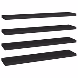 VidaXL 323843, MDF, Metal, Black, 1200 mm, 235 mm, 38 mm, 4 pc(s)
