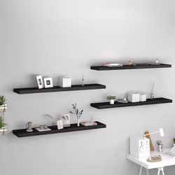VidaXL 323843 shelve MDF, Metal Black