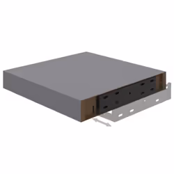 vidaXL 4x Floating Wall Shelves Grey MDF Display Ledge Hanging CD Rack Board - Additional view 6