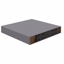 vidaXL 4x Floating Wall Shelves Grey MDF Display Ledge Hanging CD Rack Board - Additional view 7