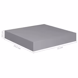 vidaXL 4x Floating Wall Shelves Grey MDF Display Ledge Hanging CD Rack Board - Additional view 9