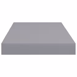 vidaXL 2x Floating Wall Shelves Grey 50x23x3.8 cm MDF Display Bookcase Ledge - Additional view 4