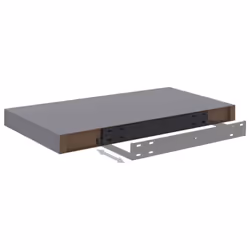 vidaXL 4x Floating Wall Shelves Grey 50x23x3.8 cm MDF Display Bookcase Ledge - Additional view 7