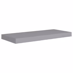 vidaXL 2x Floating Wall Shelves Grey 60x23.5x3.8 cm MDF Display Hanging Rack