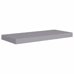 vidaXL 4x Floating Wall Shelves Grey 60x23.5x3.8 cm MDF Display Hanging Rack