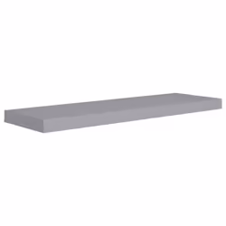 vidaXL 2x Floating Wall Shelves Grey 80x23.5x3.8 cm MDF Display Hanging Rack