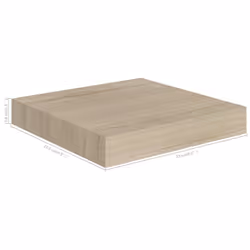 vidaXL 2x Floating Wall Shelves Oak MDF Display Ledge Hanging Wall Rack Board - Additional view 7