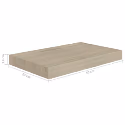 vidaXL 4x Floating Wall Shelves Oak 40x23x3.8 cm MDF Display Bookcase Ledge - Additional view 9