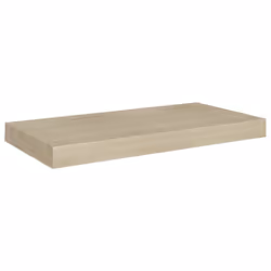 vidaXL 2x Floating Wall Shelves Oak 50x23x3.8 cm MDF Display Bookcase Ledge - Additional view 2