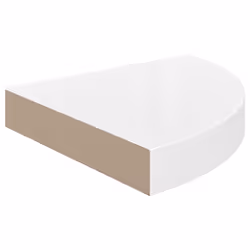 vidaXL Floating Corner Shelf High Gloss White 25x25x3.8 cm MDF Hanging Rack
