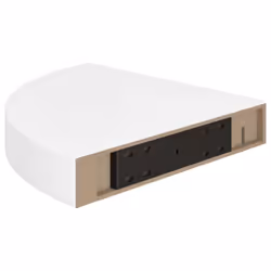 vidaXL Floating Corner Shelf High Gloss White 25x25x3.8 cm MDF Hanging Rack - Additional view 5
