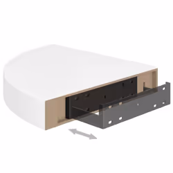 vidaXL Floating Corner Shelf High Gloss White 25x25x3.8 cm MDF Hanging Rack - Additional view 6