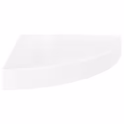 vidaXL 2x Floating Corner Shelves High Gloss White 25x25x3.8 cm MDF Display
