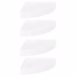 vidaXL 4x Floating Corner Shelves High Gloss White 25x25x3.8 cm MDF Display