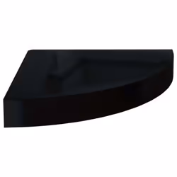 vidaXL 4x Floating Corner Shelves High Gloss Black 25x25x3.8 cm MDF Display