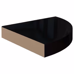 vidaXL 4x Floating Corner Shelves High Gloss Black 25x25x3.8 cm MDF Display - Additional view 4