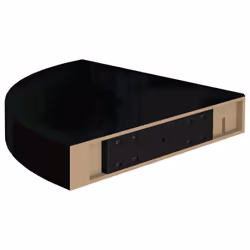 vidaXL 4x Floating Corner Shelves High Gloss Black 25x25x3.8 cm MDF Display - Additional view 6