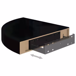 vidaXL 4x Floating Corner Shelves High Gloss Black 25x25x3.8 cm MDF Display - Additional view 7