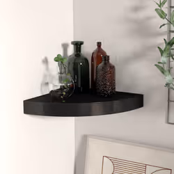VidaXL 323898 shelve MDF, Metal Black