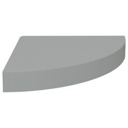 vidaXL Floating Corner Shelf Grey 25x25x3.8 cm MDF Display Hanging Rack Home