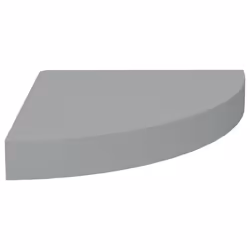 vidaXL Floating Corner Shelf Grey 25x25x3.8 cm MDF Display Hanging Rack Home