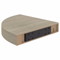 vidaXL 4x Floating Corner Shelves Oak 25x25x3.8 cm MDF Display Hanging Rack - Additional view 6