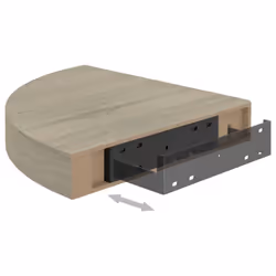 vidaXL 4x Floating Corner Shelves Oak 25x25x3.8 cm MDF Display Hanging Rack - Additional view 7