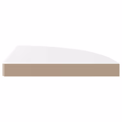 vidaXL 2x Floating Corner Shelves High Gloss White MDF Display Unit Bookcase - Additional view 5