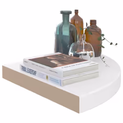 vidaXL 4x Floating Corner Shelves High Gloss White MDF Bookcase Display Unit - Additional view 6