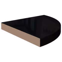 vidaXL Floating Corner Shelf High Gloss Black 35x35x3.8 cm MDF Hanging Rack