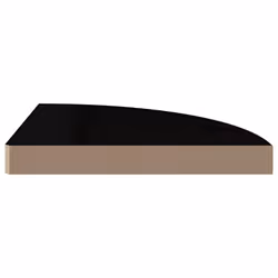 vidaXL 2x Floating Corner Shelves High Gloss Black MDF Display Unit Bookcase - Additional view 4