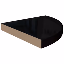 vidaXL 4x Floating Corner Shelves High Gloss Black MDF Bookcase Display Unit - Additional view 4