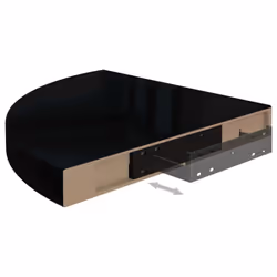 vidaXL 4x Floating Corner Shelves High Gloss Black MDF Bookcase Display Unit - Additional view 6
