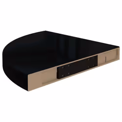 vidaXL 4x Floating Corner Shelves High Gloss Black MDF Bookcase Display Unit - Additional view 8