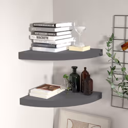 VidaXL 323914 shelve MDF, Metal Grey