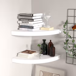 VidaXL 323917 shelve MDF, Metal White