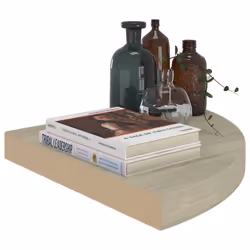 vidaXL Floating Corner Shelf Oak 35x35x3.8 cm MDF Display Hanging Rack Home - Additional view 5