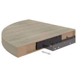 vidaXL 4x Floating Corner Shelves Oak MDF Display Unit Bookcase Shelving Home - Additional view 7
