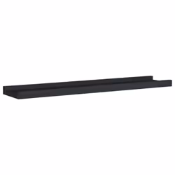 vidaXL 2x Picture Frame Ledge Shelves Black MDF Living Room Wood Shelf Home