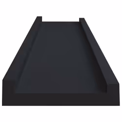 vidaXL 2x Picture Frame Ledge Shelves Black MDF Living Room Wood Shelf Home - Additional view 4
