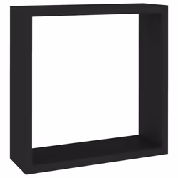 vidaXL 3x Wall Cube Shelves Black MDF Floating Display Storage Unit Bookcase - Additional view 5