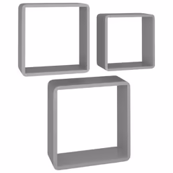 VidaXL 323951, MDF, Grey, 300 mm, 100 mm, 300 mm, 3 pc(s)