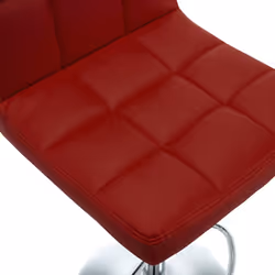 vidaXL 2x Bar Stools Black Faux Leather Seat Seating Bistro Chair Furniture - wine red - Additional view 5