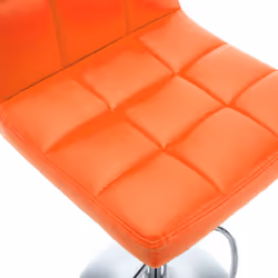 vidaXL 2x Bar Stools Black Faux Leather Seat Seating Bistro Chair Furniture - orange - Additional view 5